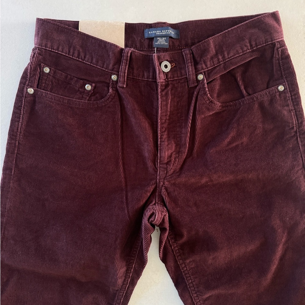 Banana Republic Men's Corduroy Pants in Burgundy